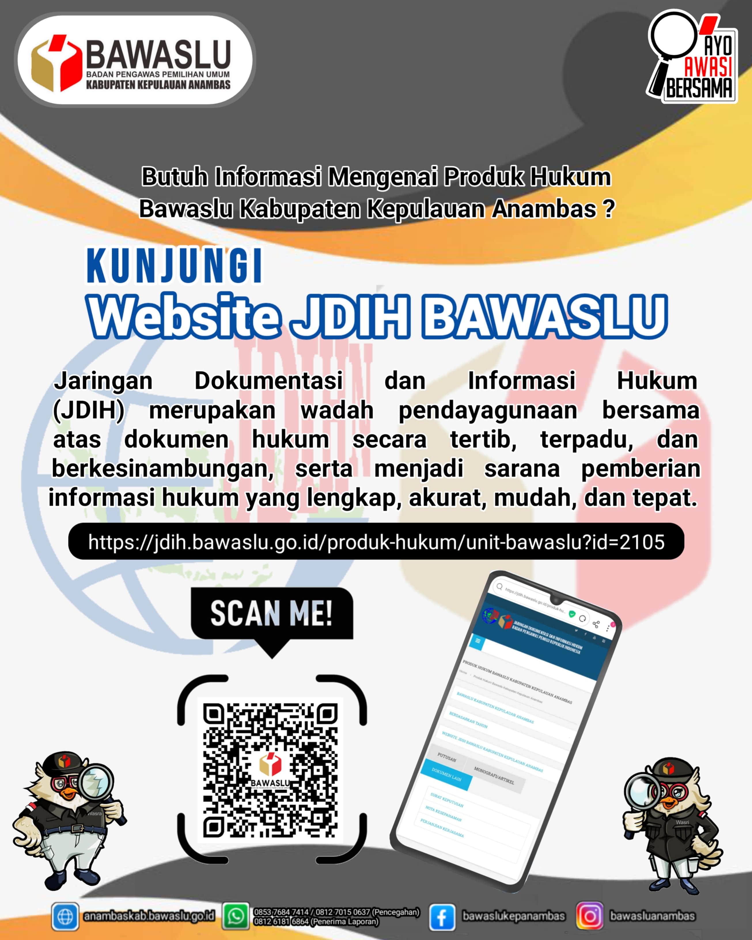 Website JDIH Bawaslu, Sumber Informasi Transparan dan Mudah Akses terkait Produk Hukum Bawaslu