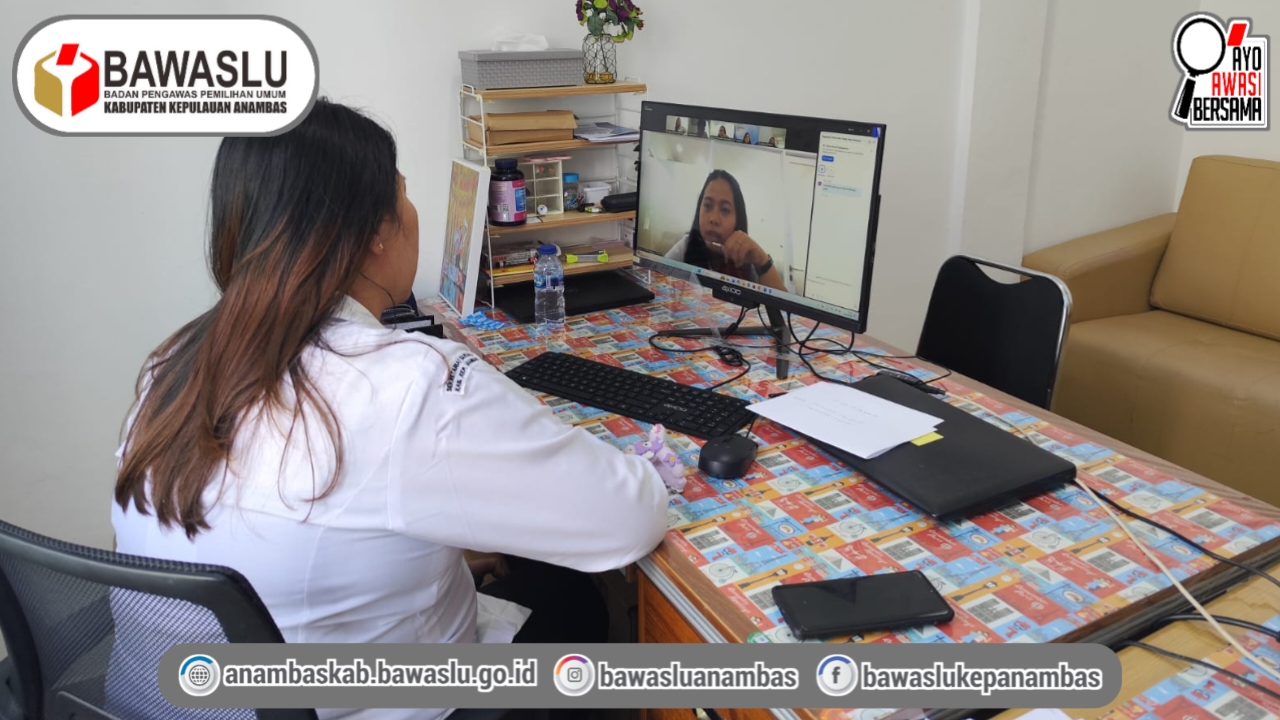 Koordinator Sekretariat Bawaslu Kabupaten Kepulauan Anambas Melaksanakan Koordinasi Bersama UKPBJ RI