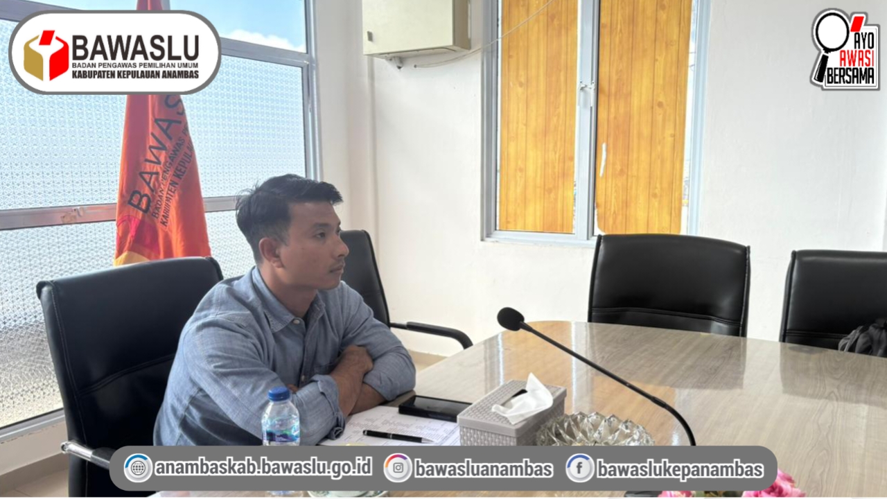 Kordiv HP2H Bawaslu Kabupaten Kepulauan Anambas Sampaikan Program Kerja Dalam Rakor P2H Bawaslu Provinsi Kepri