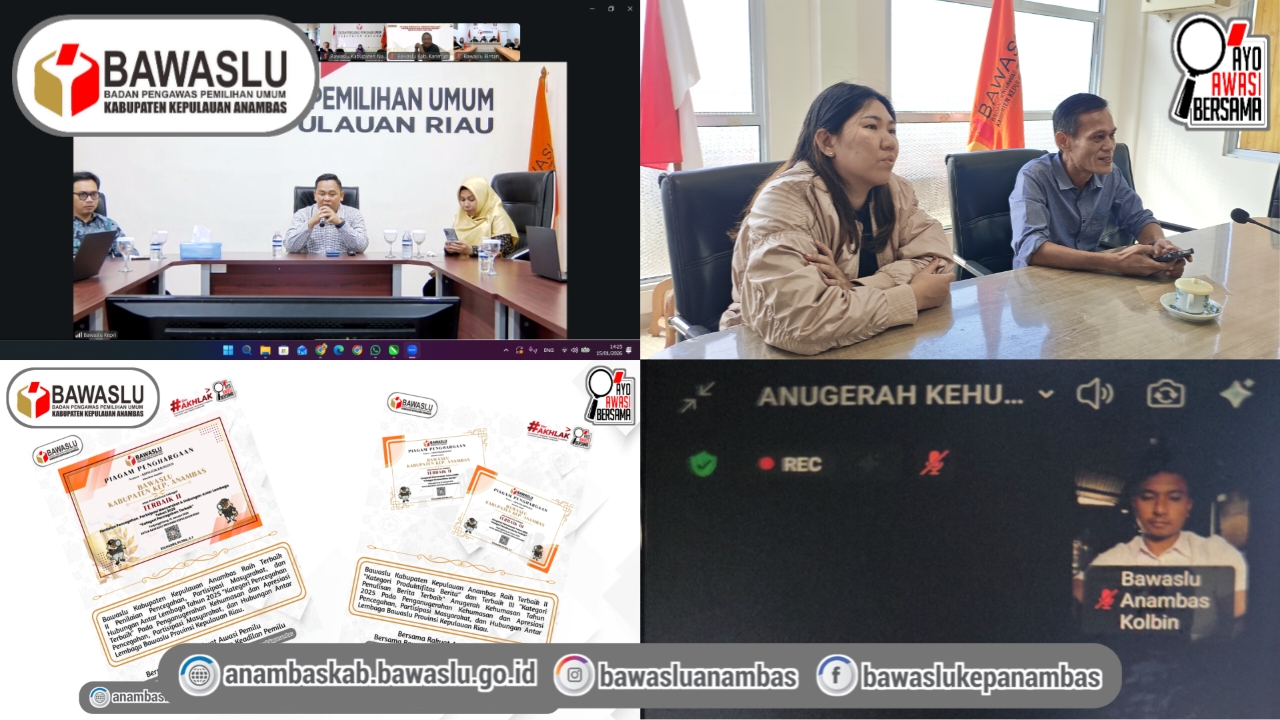 Hadiri Anugerah Humas dan Pencegahan Bawaslu Anambas Raih Penghargaan 3 Kategori 