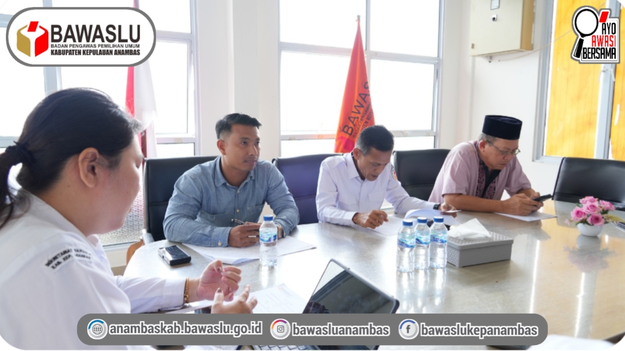 Rapat Rutin Bawaslu Kabupaten Kepulauan Anambas, Divisi P3S Sampaikan Telah Selesaikan Surat Perintah Bawaslu RI