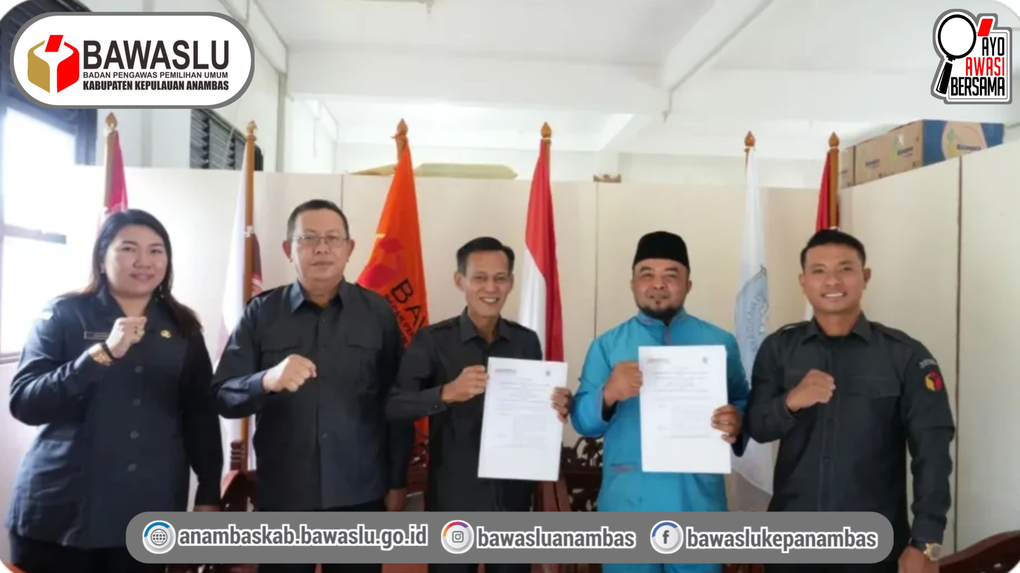 Perkuat Pengawasan Partisipatif, Bawaslu Anambas & SMK Negeri 4 Anambas Resmi Tandatangani MoU