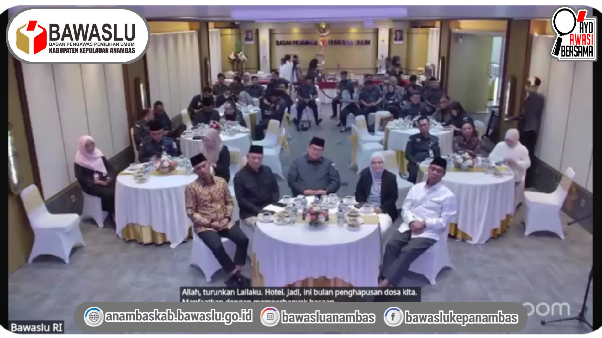 Perkuat Solidaritas Ramadhan, Bawaslu Anambas Ikuti Kick Off Ngabuburit Pengawasan Bawaslu RI