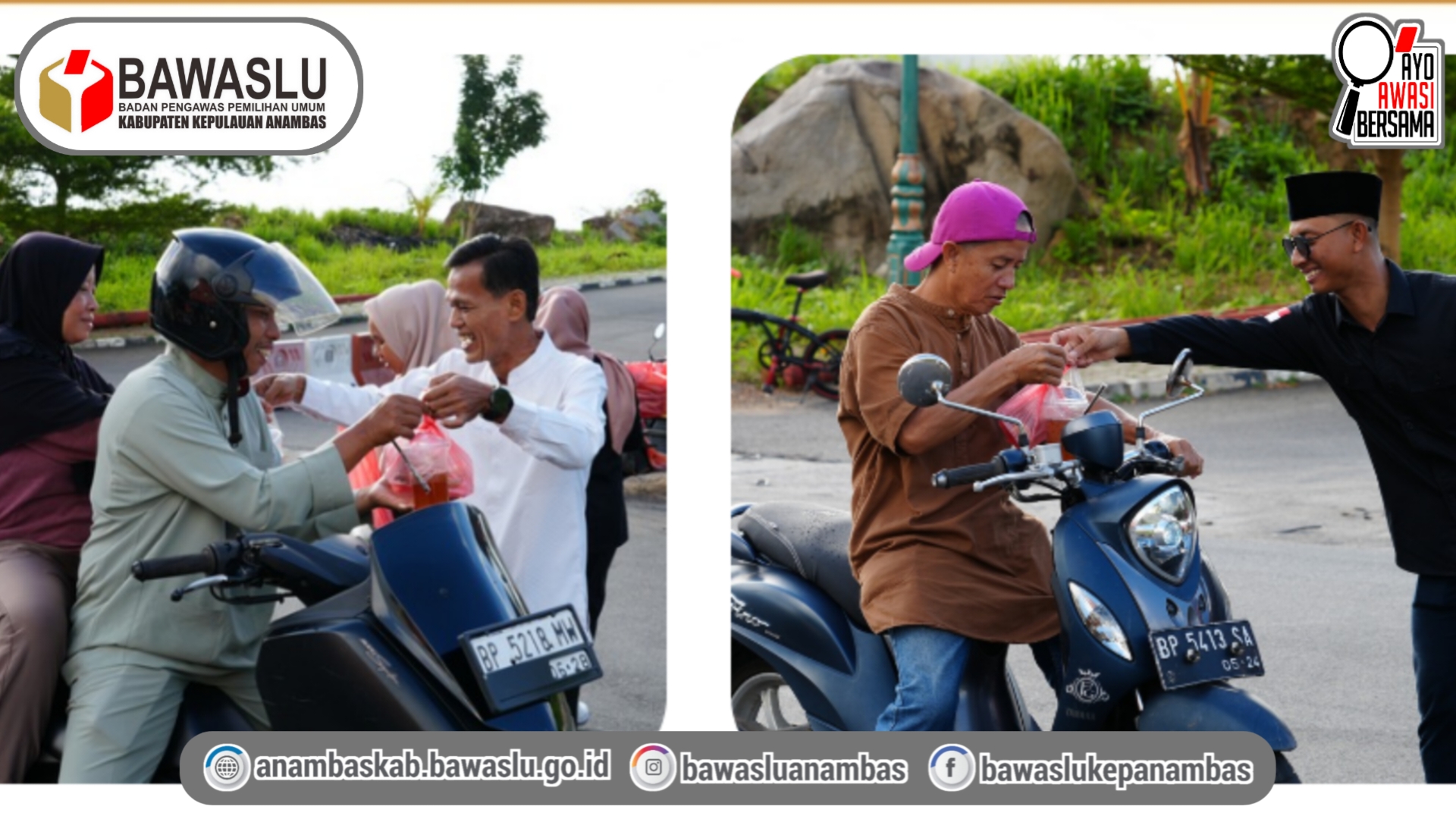 Menutup Agenda Ngabuburit Pengawasan Ramadhan 2026 dengan Aksi Sosial, Bawaslu Anambas Perkuat Pengawasan Partisipatif Lewat Bagi Takjil
