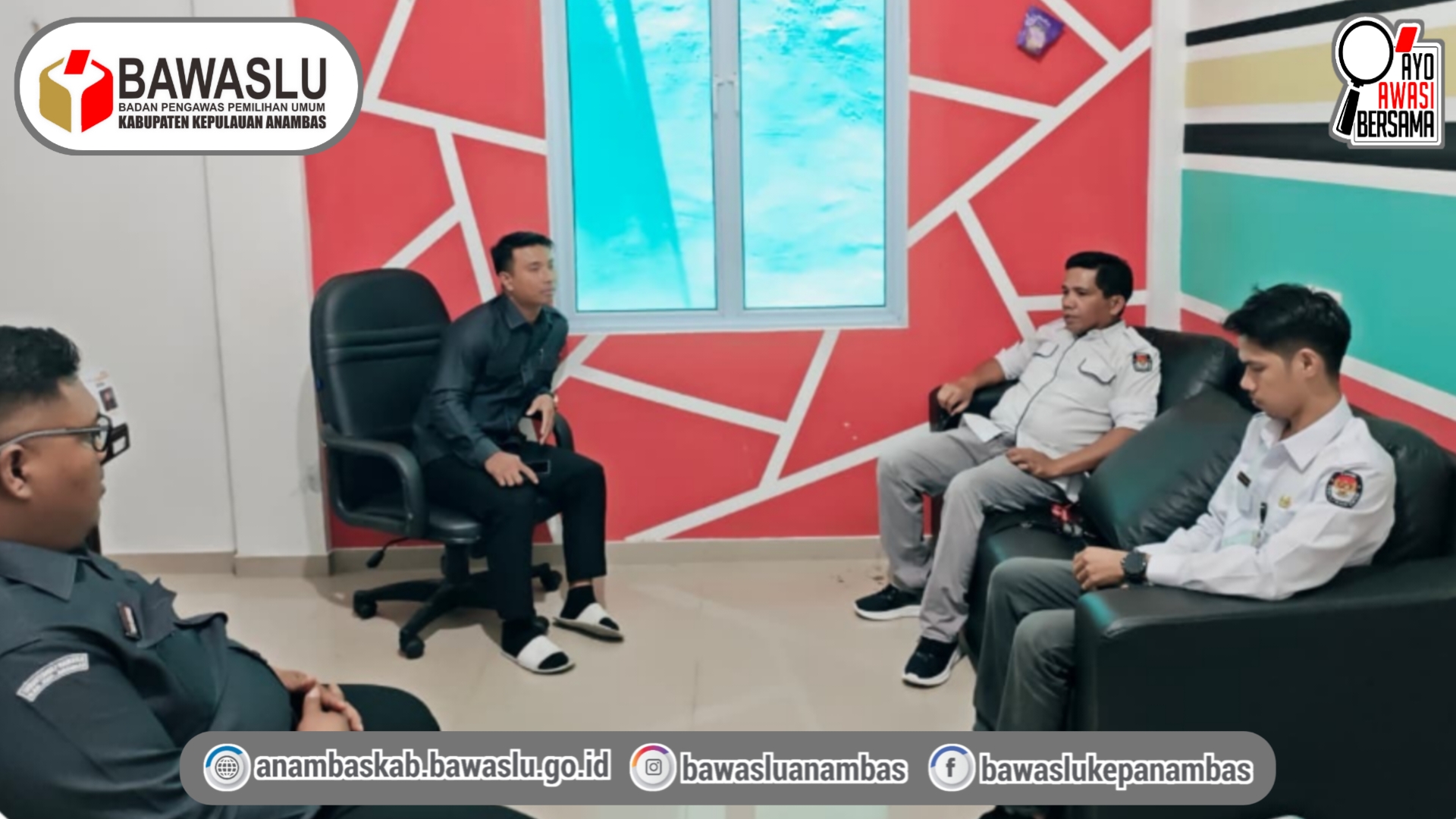 Perkuat Sinergi Antarlembaga, KPU Sambangi Bawaslu Anambas Matangkan Persiapan PDPB Triwulan I