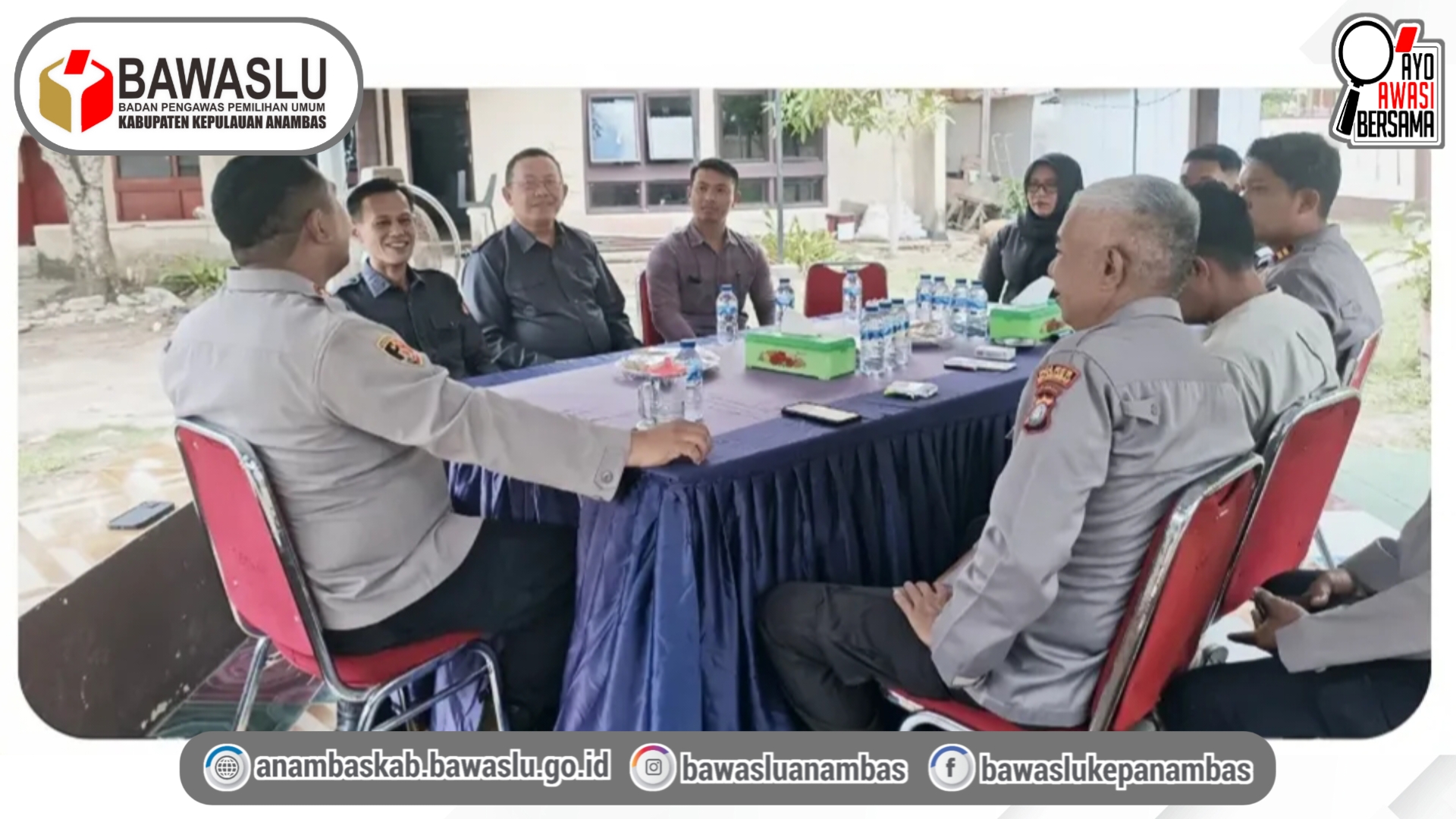 ​Jaga Netralitas Polri, Bawaslu Anambas Gelar Konsolidasi Demokrasi di Polsek Siantan