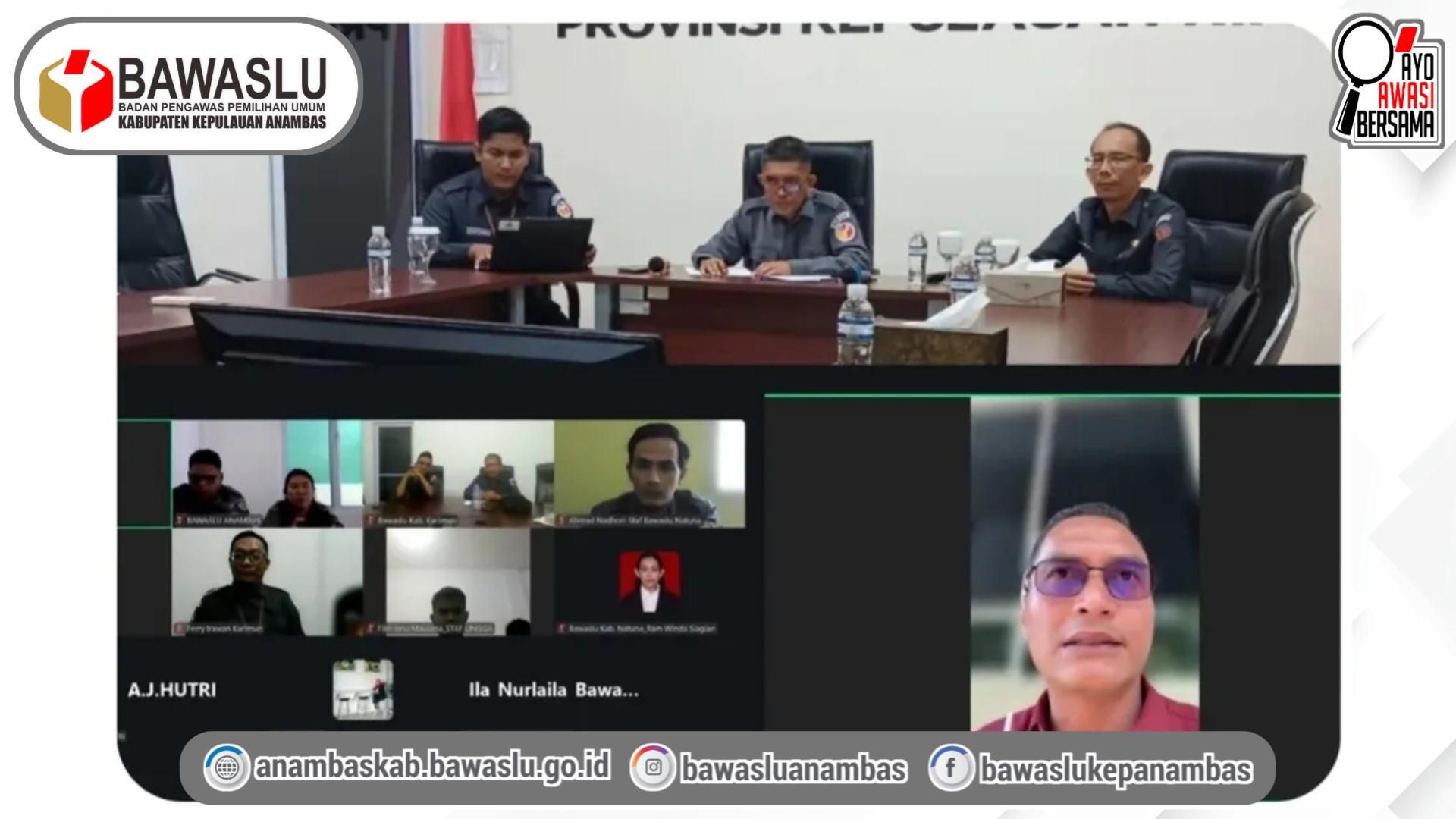 Bawaslu Anambas Ikuti Monitoring dan Supervisi JDIH Secara Daring