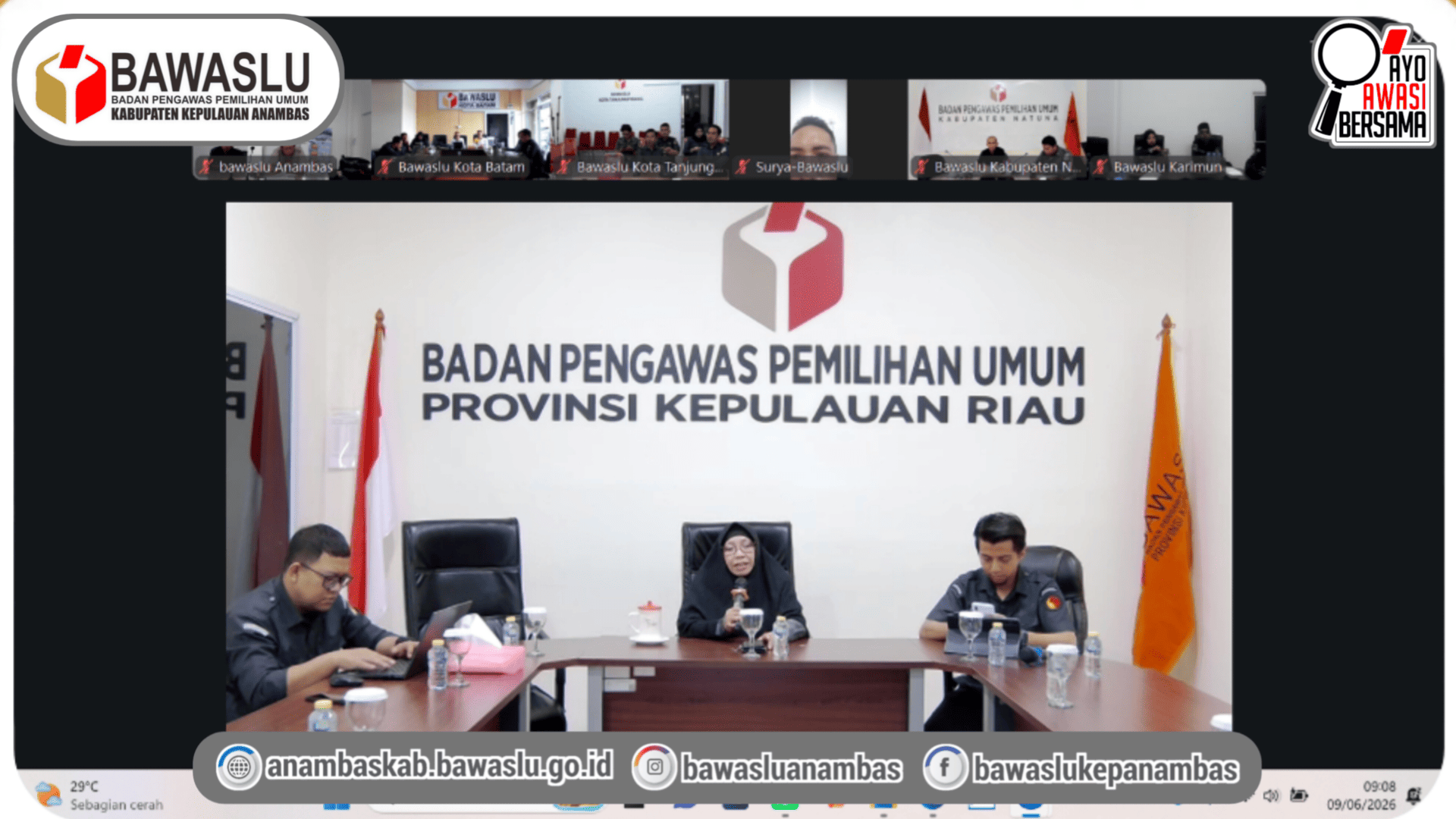 Tingkatkan Kapasitas, Bawaslu Kepulauan Anambas Ikuti Klinik Penanganan Pelanggaran Pemilu Edisi 4