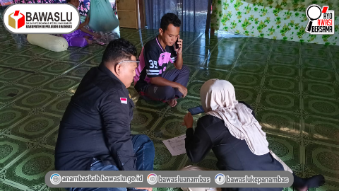 Pastikan Hak Pilih Warga, Tim 3 Uji Petik Bawaslu Anambas Amankan Data Pemilih Baru