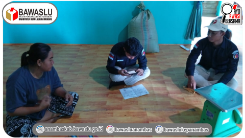 Kawal Akurasi Data Pemilih Triwulan II, Tim 1 Bawaslu Anambas Turun Langsung ke Desa Pesisir Timur