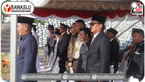 ​Bawaslu Kepulauan Anambas Hadiri Upacara Peringatan Hari Bhayangkara Ke-80