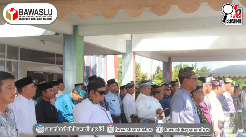 Bawaslu Anambas Hadiri Upacara Peringatan Hari Jadi ke-18 Kabupaten Kepulauan Anambas