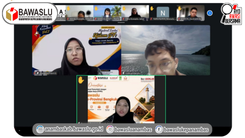 Bawaslu Anambas Ikuti Sosialisasi Daring Petunjuk Teknis Tunjangan Kinerja dari Bawaslu RI