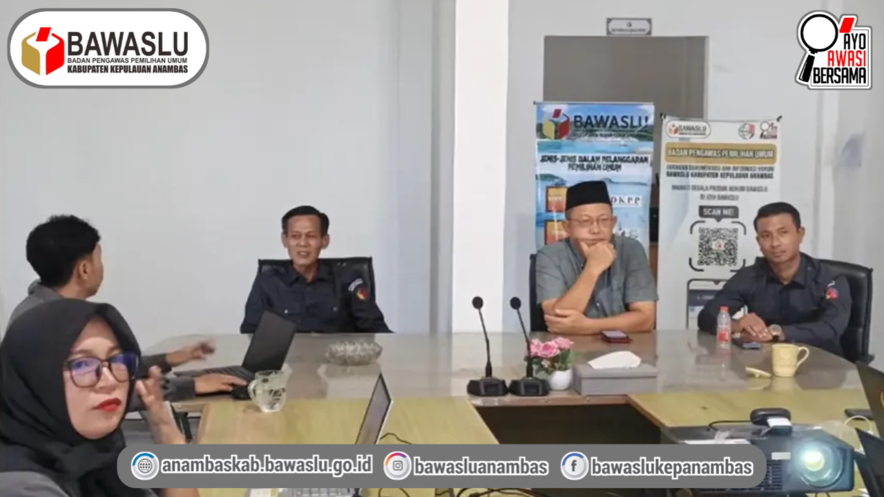 Bawaslu Kepulauan Anambas Ikuti Klinik Penanganan Pelanggaran Pemilu Edisi 5 Secara Daring