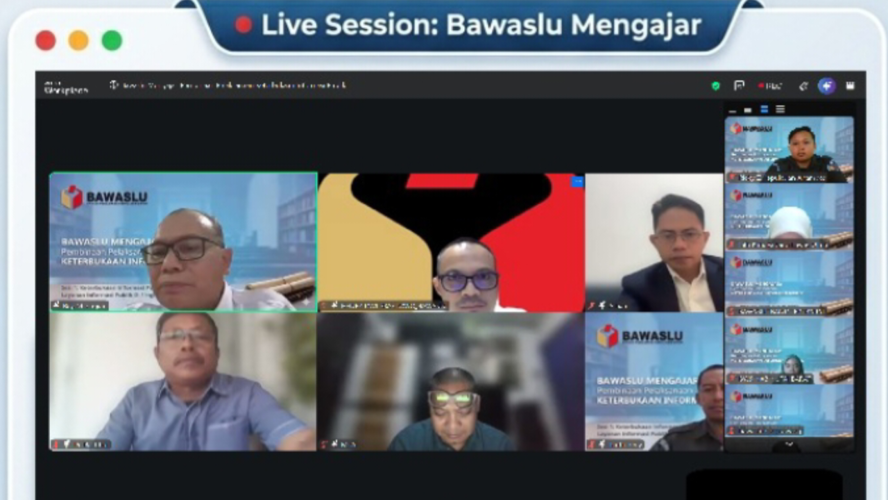 Tingkatkan Kompetensi Petugas Layanan Informasi, Bawaslu Anambas Ikuti "Bawaslu Mengajar" Secara Daring