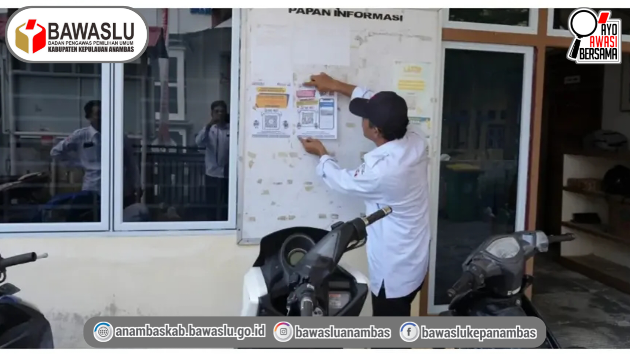Tingkatkan Literasi Hukum Warga, Bawaslu Anambas Sosialisasi Portal JDIH di Kantor Lurah Tarempa