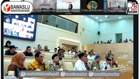 Kawal Akuntabilitas Keuangan Lembaga, Bawaslu Anambas Ikuti Raker & RDP Komisi II DPR RI