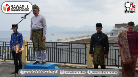 Tingkatkan Integritas dan Semangat Kebangsaan, Bawaslu Anambas Gelar Upacara Bendera Peringatan HUT Ke-81 RI