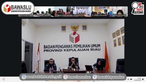 Berbagi Pengalaman Penanganan Pelanggaran Pilkada 2024, Bawaslu Anambas Jadi Narasumber Klinik Penanganan Pelanggaran Edisi 6