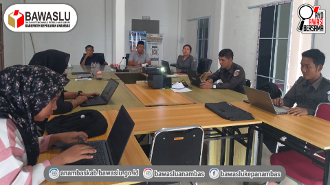 Pantau Progres IKU dan Pembuatan Video Edukasi, Bawaslu Anambas Ikuti Rakor Daring se-Kepri