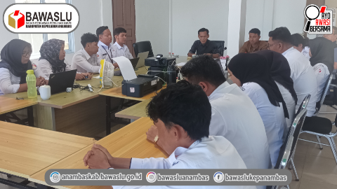 Mantapkan Evaluasi dan Rencana Kerja Organisasi, Bawaslu Anambas Gelar Rapat Rutin Kelembagaan