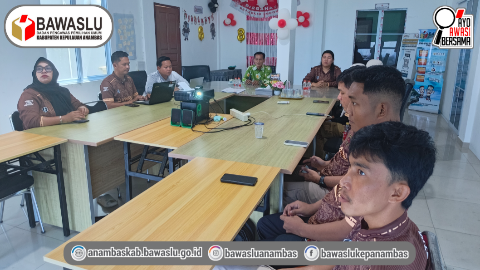 Semarakkan HUT Bawaslu Kab/Kota ke-8, Bawaslu Anambas Ikuti Pengumuman Lomba Konten Bawaslu Kepri