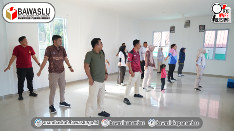 Jaga Kebugaran Jiwa dan Raga, Bawaslu Anambas Gelar Senam Sehat "Jumat Sehati"