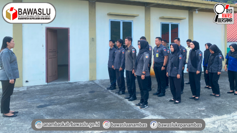 Bawaslu Kepulauan Anambas Gelar Apel Senin Rutin, Korsek Lindawati Tekankan Kedisiplinan dan Soliditas Kerja