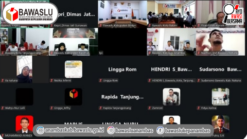 Bawaslu Kepulauan Anambas Ikuti Rakor Diseminasi Produk Hukum Bawaslu Kepri