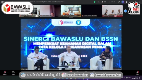 Bawaslu Kepulauan Anambas Ikuti Kegiatan "Sinergi Bawaslu dan BSSN" guna Perkuat Keamanan Digital Pengawasan Pemilu