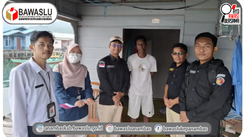 Kawal Hak Pilih Masyarakat, Bawaslu Kepulauan Anambas Lakukan Pengawasan Coktas KPU di Desa Tarempa Timur