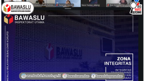 Bawaslu Anambas Ikuti Rapat Pemantauan dan Pembinaan Pertanggungjawaban Dana Hibah Pilkada 2024