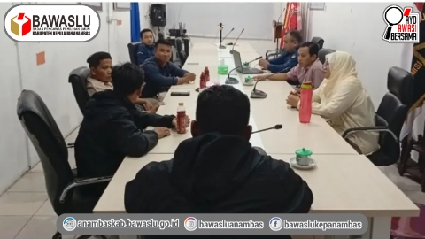Matangkan Pengawasan PDPB Triwulan III, Bawaslu Anambas Sambangi Kantor KPU Kepulauan Anambas