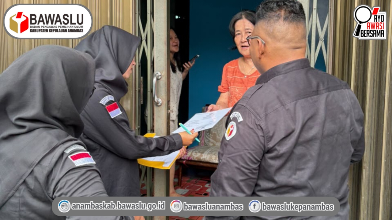 Pastikan Hak Pilih Warga Terlindungi, Jajaran Staf Bawaslu Anambas Gelar Uji Petik PDPB di Kelurahan Tarempa