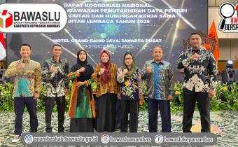 Tingkatkan Sinergi Kelembagaan, Anggota Bawaslu Kabupaten Kepulauan Anambas Hadiri Rakornas Evaluasi Pengawasan Pemutakhiran Data Pemilih Berkelanjutan dan Hubungan Kerjasama Antar Lembaga Tahun 2025 