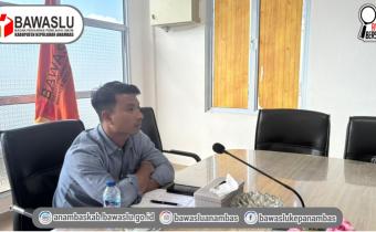 Kordiv HP2H Bawaslu Kabupaten Kepulauan Anambas Sampaikan Program Kerja Dalam Rakor P2H Bawaslu Provinsi Kepri