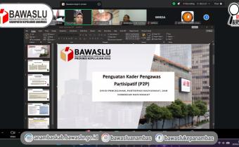 Kordiv HP2H Bawaslu Anambas Hadiri Kegiatan Pembinaan dan Penguatan Kader Pengawas Partisipatif Bawaslu Kepri
