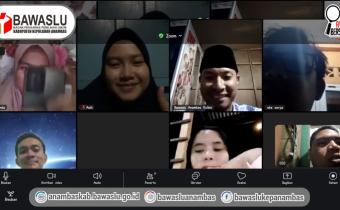 Bawaslu Kabupaten Anambas Lakukan Koordinasi Bersama KPP dan Kader P2P Kabupaten Anambas Secara Daring