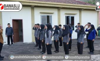 Apel Senin Rutin Kordiv HP2H Bawaslu Anambas Ingatkan Tanggung Jawab Dalam Bekerja 