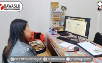 Korsek Bawaslu Anambas Ikuti Rapat Rutin Bersama Bawaslu RI