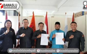 Perkuat Pengawasan Partisipatif, Bawaslu Anambas & SMK Negeri 4 Anambas Resmi Tandatangani MoU