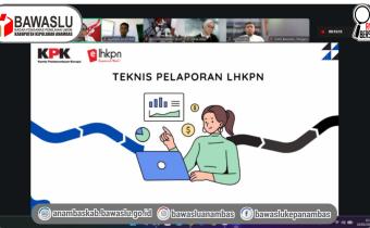 Bawaslu Anambas Hadiri Rakor Daring Percepatan Pelaporan LHKPN Tahun 2025