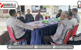 ​Jaga Netralitas Polri, Bawaslu Anambas Gelar Konsolidasi Demokrasi di Polsek Siantan