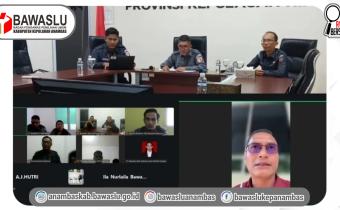 Bawaslu Anambas Ikuti Monitoring dan Supervisi JDIH Secara Daring
