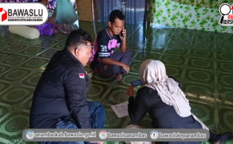Pastikan Hak Pilih Warga, Tim 3 Uji Petik Bawaslu Anambas Amankan Data Pemilih Baru