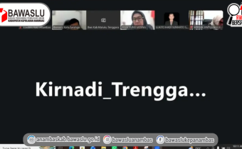 Sekretariat Bawaslu Kepulauan Anambas Ikuti Rapat Verifikasi Bukti Dukung Pembentukan UKM Secara Daring