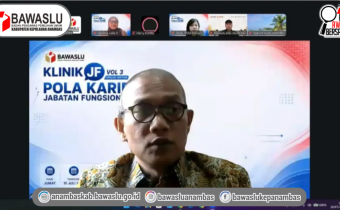 Perkuat Tata Kelola Kepegawaian, Sekretariat Bawaslu Anambas Ikuti Klinik JF Vol.3 Secara Daring