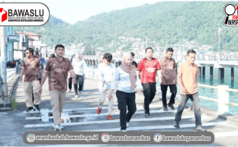 Jaga Kebugaran Fisik Pegawai, Bawaslu Anambas Gelar Kegiatan Jumat Sehati Melalui Jalan Sehat