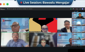 Tingkatkan Kompetensi Petugas Layanan Informasi, Bawaslu Anambas Ikuti "Bawaslu Mengajar" Secara Daring