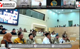 Kawal Akuntabilitas Keuangan Lembaga, Bawaslu Anambas Ikuti Raker & RDP Komisi II DPR RI